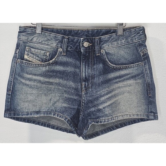 Diesel Womens De-Yuba 5-Pocket Size W28 Mid Rise Medium Wash Denim Shorts NEW - Picture 3 of 16